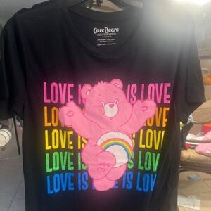 Care bears T-shirt black  rainbow bear size xl